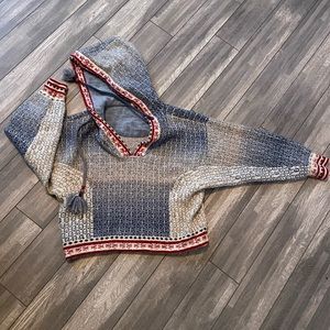 Anthropologie crop hoodie sweater